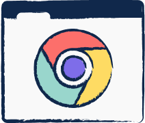 Stylized Chrome logo