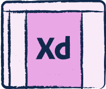Stylized Adobe XD logo