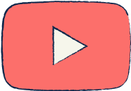 Stylized illustration of YouTube logo