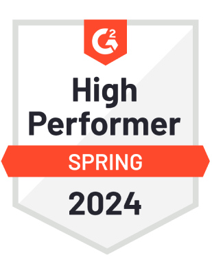 G2 badge for High Performer Spring 2024