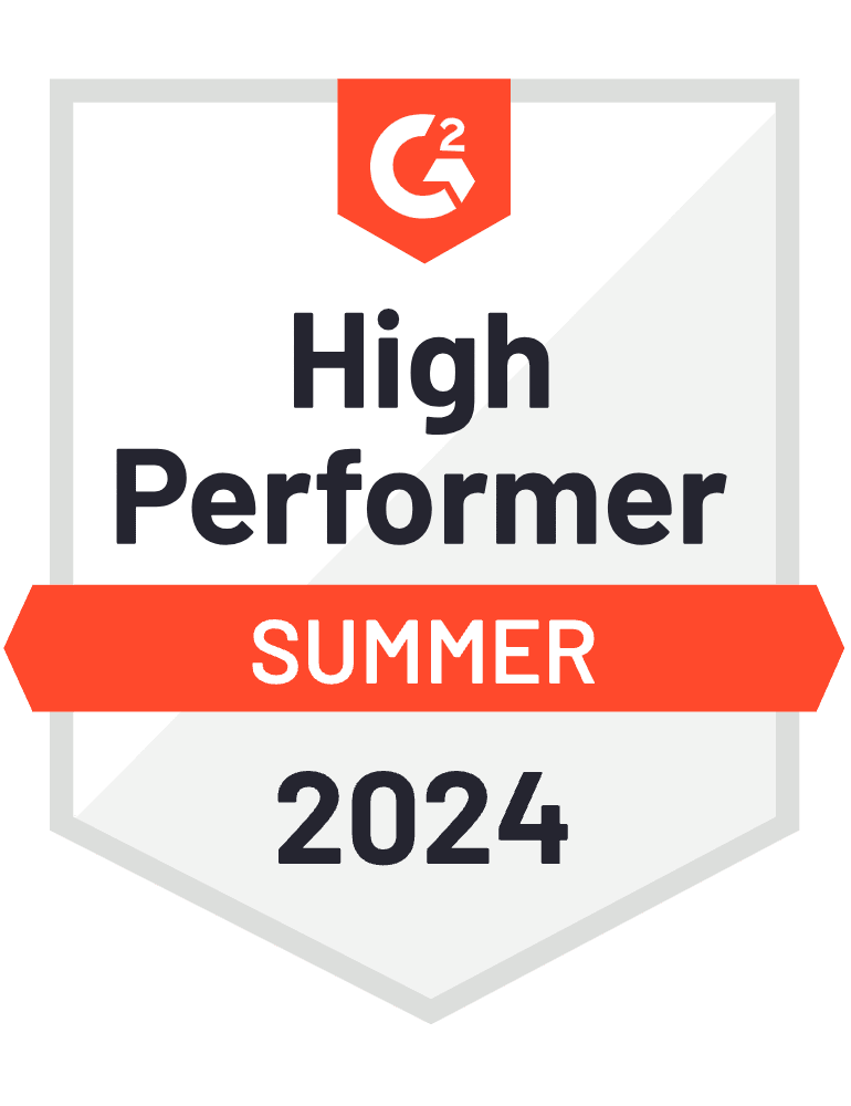 G2 badge for High Performer Summer 2024