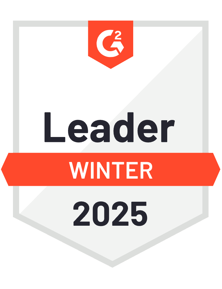 G2 badge for Leader Winter 2024